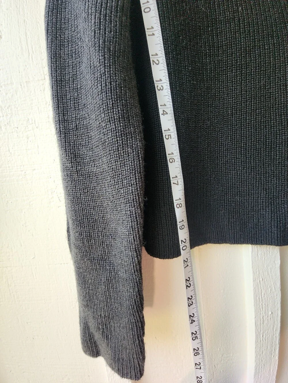 EILEEN FISHER Black Knit Color Block Long Sleeve Crew Neck Sweater Size XS